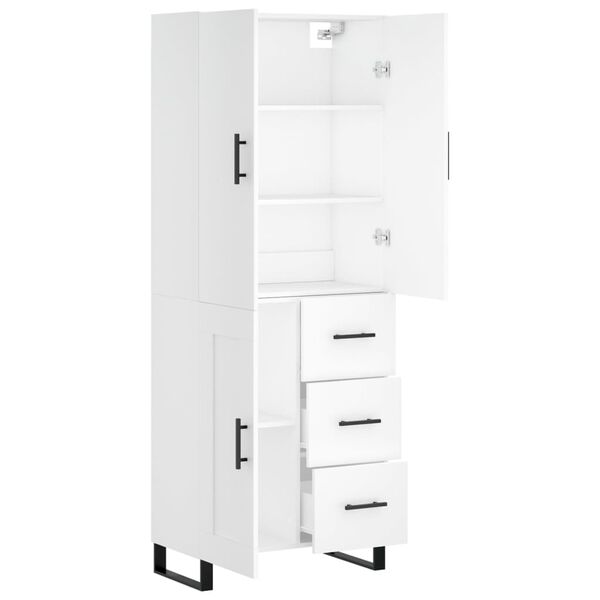 vidaXL Highboard White 69.5x34x180 cm Engineered Wood