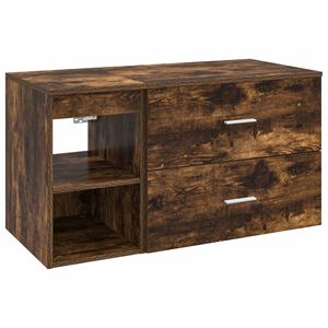 vidaXL Bathroom Furniture Set 2 pcs Smoked Oak Engineered Wood