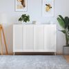 vidaXL Cabinet Doors Louvred Design 4 pcs White 99.3x39.4 cm Solid Wood Pine