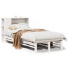 vidaXL Bookcase Bed without Mattress White 90x200 cm Solid Wood
