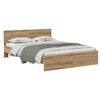 vidaXL Bed Frame Artisan Oak 140 x 190 cm Engineered Wood