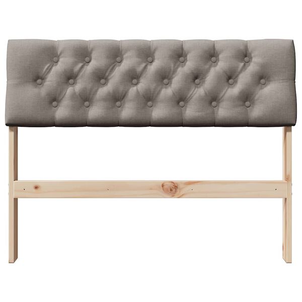 vidaXL Upholstered Headboard Taupe 100 cm Solid Pine Wood