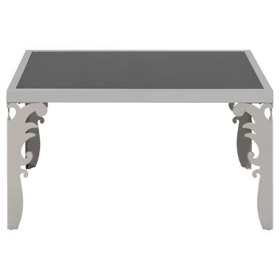 vidaXL Mirrored Coffee Table Stainless Steel and Glass 80x60x44 cm