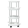 vidaXL Cleaning Trolley with Storage Basket Aluminium