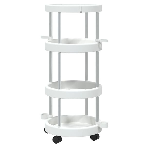 vidaXL Cleaning Trolley with Storage Basket Aluminium