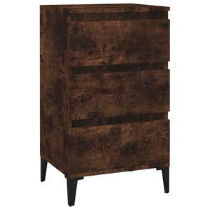 vidaXL Bedside Cabinet Smoked Oak 40x35x70 cm Engineered Wood