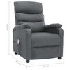 vidaXL Wing Back Massage Chair Light Grey Fabric