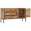 vidaXL Sideboard 140x35x75 cm Solid Mango Wood