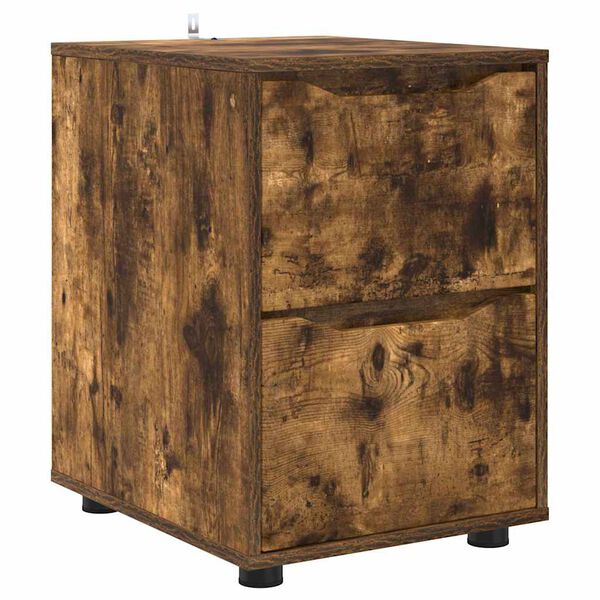 vidaXL Storage Cabinet Smoked Oak 40 x 48 x 57 cm Engineered Wood