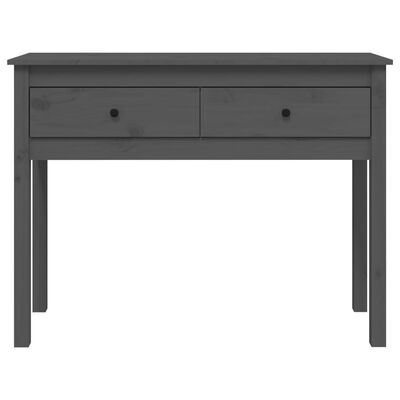 vidaXL Console Table Grey 100x35x75 cm Solid Wood Pine