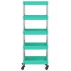 vidaXL 5-Tier Kitchen Trolley Turquoise 42x29x128 cm Iron and ABS