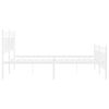 vidaXL Metal Bed Frame without Mattress with Footboard White 150x200cm