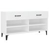 vidaXL Shoe Cabinet | White | Engineered wood | Medium | Shoe Storage Cabinet
