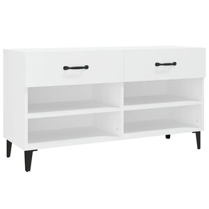 vidaXL Shoe Cabinet White 102x35x55 cm Engineered Wood