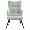 vidaXL Relaxing chair with Footstool 2 pcs Light Grey Velvet