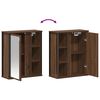 vidaXL Bathroom Wall Cabinet with Mirror Brown Oak 50x21x60 cm