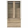 vidaXL Bathroom Cabinet Sonoma Oak 79.5 x 49 x 156 cm Engineered Wood