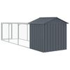 vidaXL Chicken Cage with Run Anthracite 117x405x123 cm Galvanised Steel