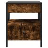 vidaXL Bedside Table with Infinity LED Smoked Oak 40x40x51 cm