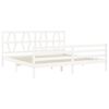 vidaXL Bed Frame without Mattress White Super King Size Solid Wood