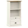 vidaXL Bookcase "VIGO" White 60x35x114,5 cm Solid Wood Pine