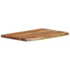 vidaXL Wall Shelf 60x40x2.5 cm Rectangular Solid Wood Acacia Live Edge