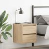 vidaXL Wall-mounted Bedside Cabinet Sonoma Oak 38x34x40 cm