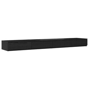 vidaXL Bed Drawers Black Oak 200 x 36.5 x 16.5 cm Engineered Wood