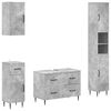 vidaXL 4 Piece Bathroom Cabinet Set HAARLEM Concrete Grey