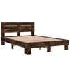 vidaXL Bed Frame without Mattress Smoked Oak 140x200 cm