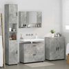 vidaXL Bathroom Furniture Set 4 pcs Concrete grey Engineered wood
