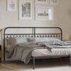 vidaXL Metal Headboard Black 193 cm