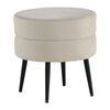 Venture Home Pouffe Pot 40x40x40 cm Velvet Black and Light Beige