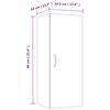 vidaXL Hanging Wall Cabinet White 34.5x34x90 cm Engineered Wood