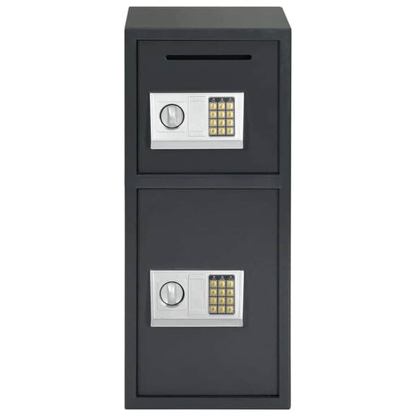 vidaXL Digital Safe with Lock Dark grey 35 x 31 x 80 cm Steel