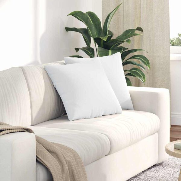 vidaXL Sofa Pillows 2 pcs White 45 x 45 cm Fabric