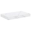 vidaXL Wall Shelf Wall-Mounted White Marble 40 x 23.5 x 3.8 cm