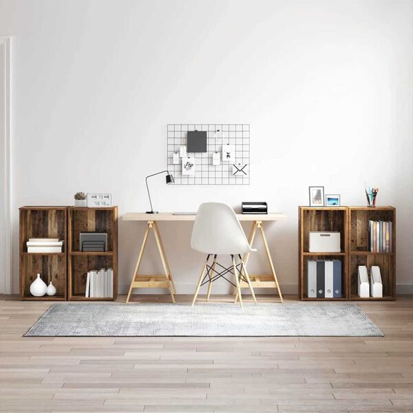 vidaXL TV Cabinet Set 4 pcs Old Wood 37 x 37 x 72 cm Engineered Wood