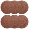 vidaXL Seagrass Placemets 6 pcs Brown 100% Seagrass