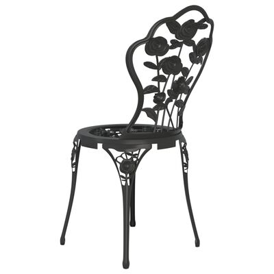 vidaXL Bistro Chairs 2 pcs Cast Aluminium Black