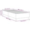 vidaXL Platform Bed Frame Grey Green 80 x 200 cm Fabric