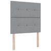 vidaXL LED Headboard with LED Strip Lights Light Grey 100 cm Polyester
