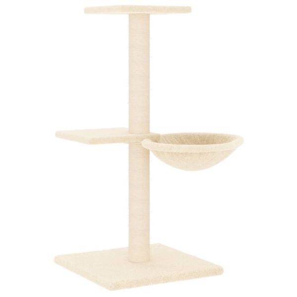 vidaXL Cat Tree with Sisal Scratching Posts Cream 72 cm