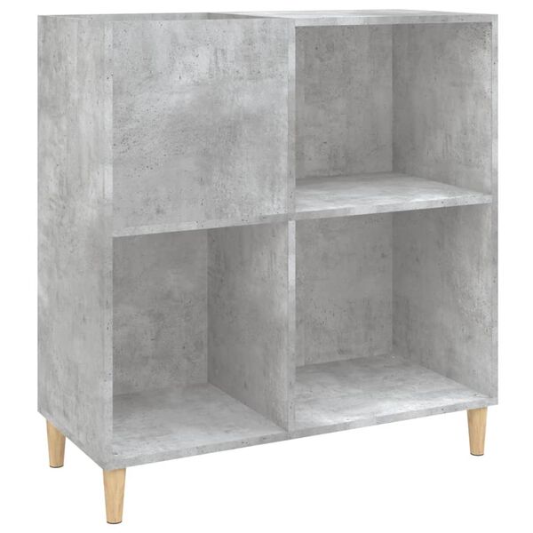 vidaXL Record Cabinet Concrete Grey 84.5x38x89 cm Engineered Wood