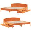 vidaXL Bed Frame without Mattress Wax Brown 200x200 cm Solid Wood Pine