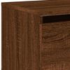 vidaXL Wall-mounted Bedside Cabinets with LED Lights 2 pcs Brown Oak