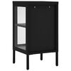 vidaXL Sideboard Black 38x35x70 cm Steel and Glass