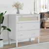 vidaXL Drawer Cabinet SENJA Rattan Look White 80x40x80 cm Solid Wood Pine