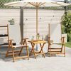 vidaXL Folding Garden Chairs 2 pcs Solid Wood Acacia and Textilene