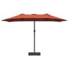 vidaXL Garden Parasol Terracotta 385 x 209 x 244 cm Polyester